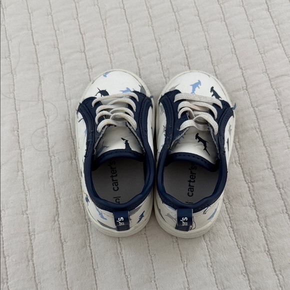Carter's Navy and White Shark Sneakers - Picture 2 of 4